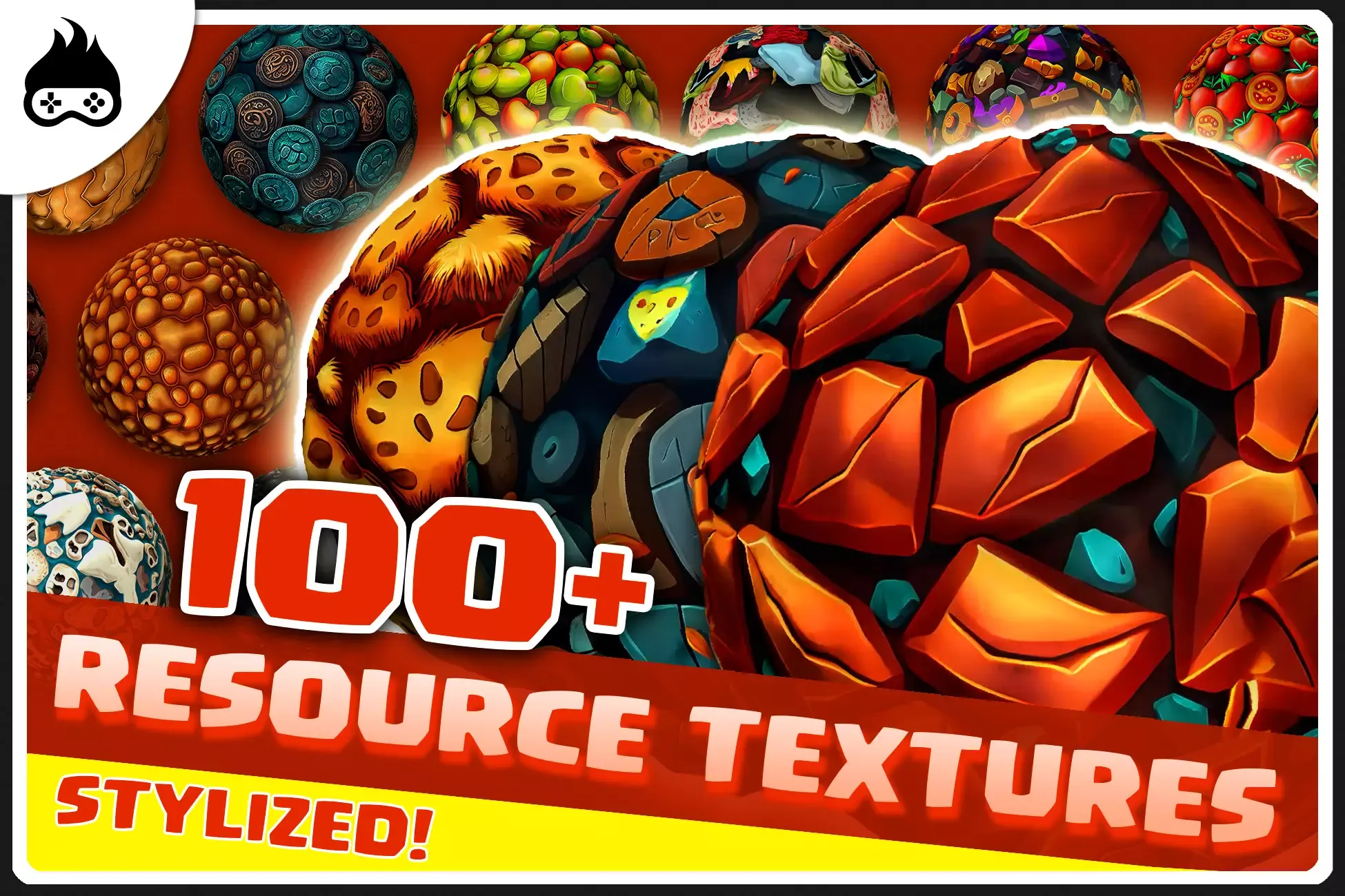 100+ Stylized Resource Textures - Leather, Fur, Bones, Coins & More