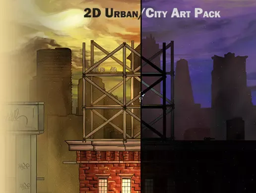 2D Urban / City 4K Art Pack. Hand Drawn, Pastel Style!