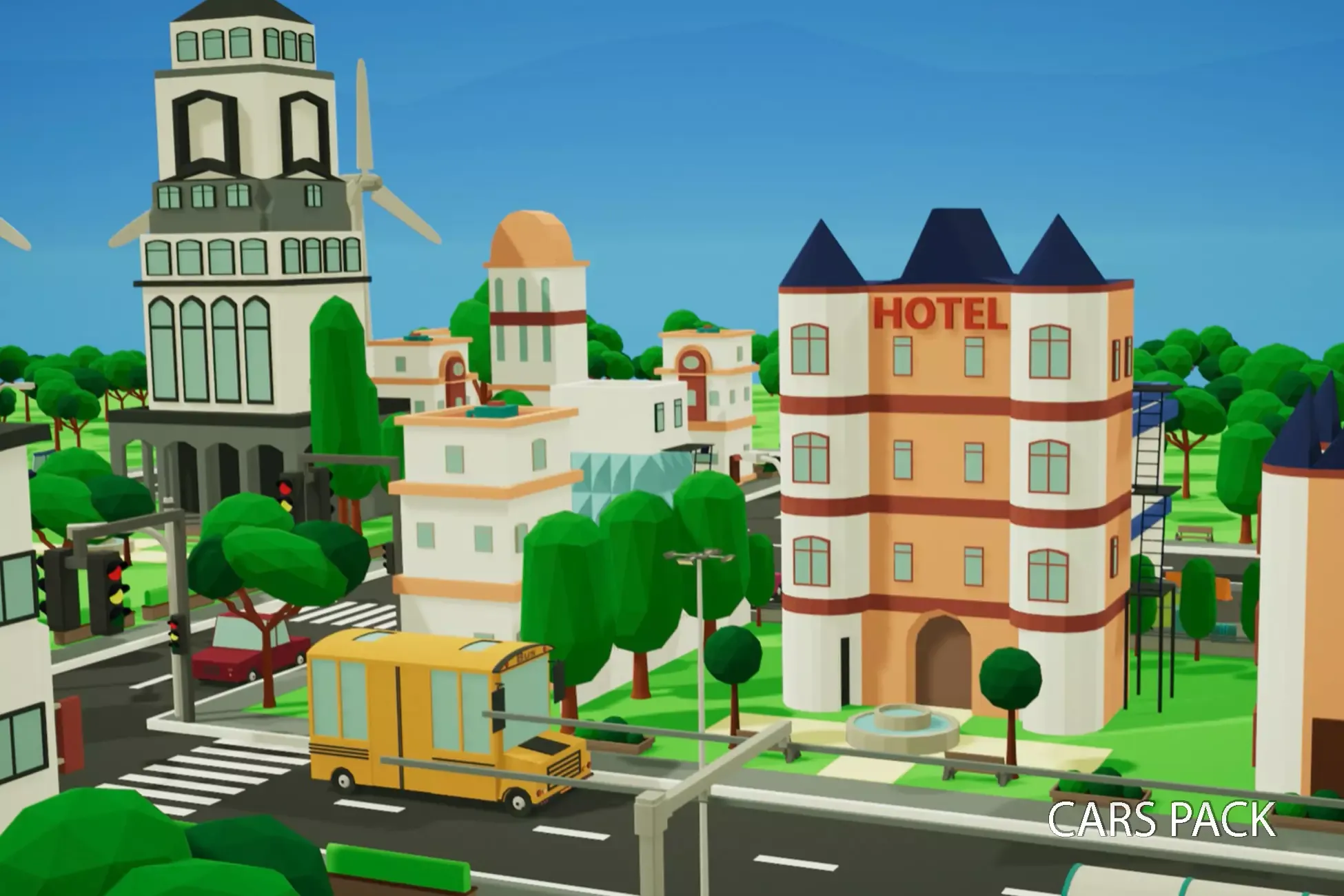 Cartoon City - Low Poly Assets