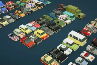 Cartoon Vehicles Full Pack – Low Poly Cars (80 Cars)