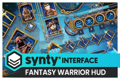 Fantasy Warrior HUD - Synty INTERFACE - GUI