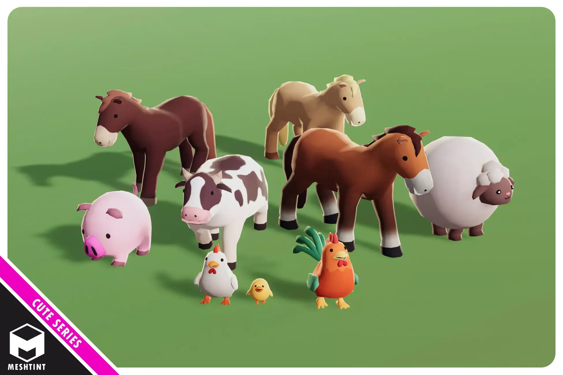 Farm Animals Pack Cute Series