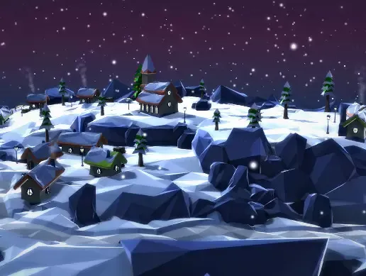 FlatPoly: Winter Village