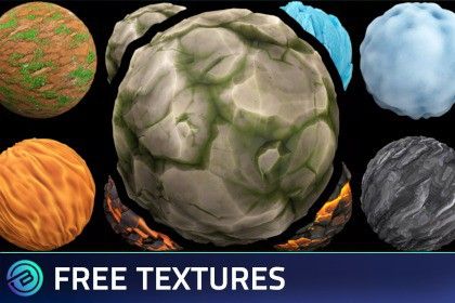 250+ Stylized Mountain & Cave Textures - Cliff, Rock, Crystal, Gravel & More