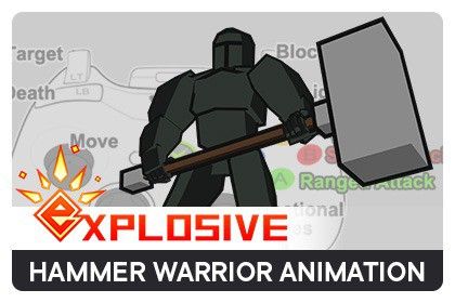 Hammer Warrior Mecanim Animation Pack