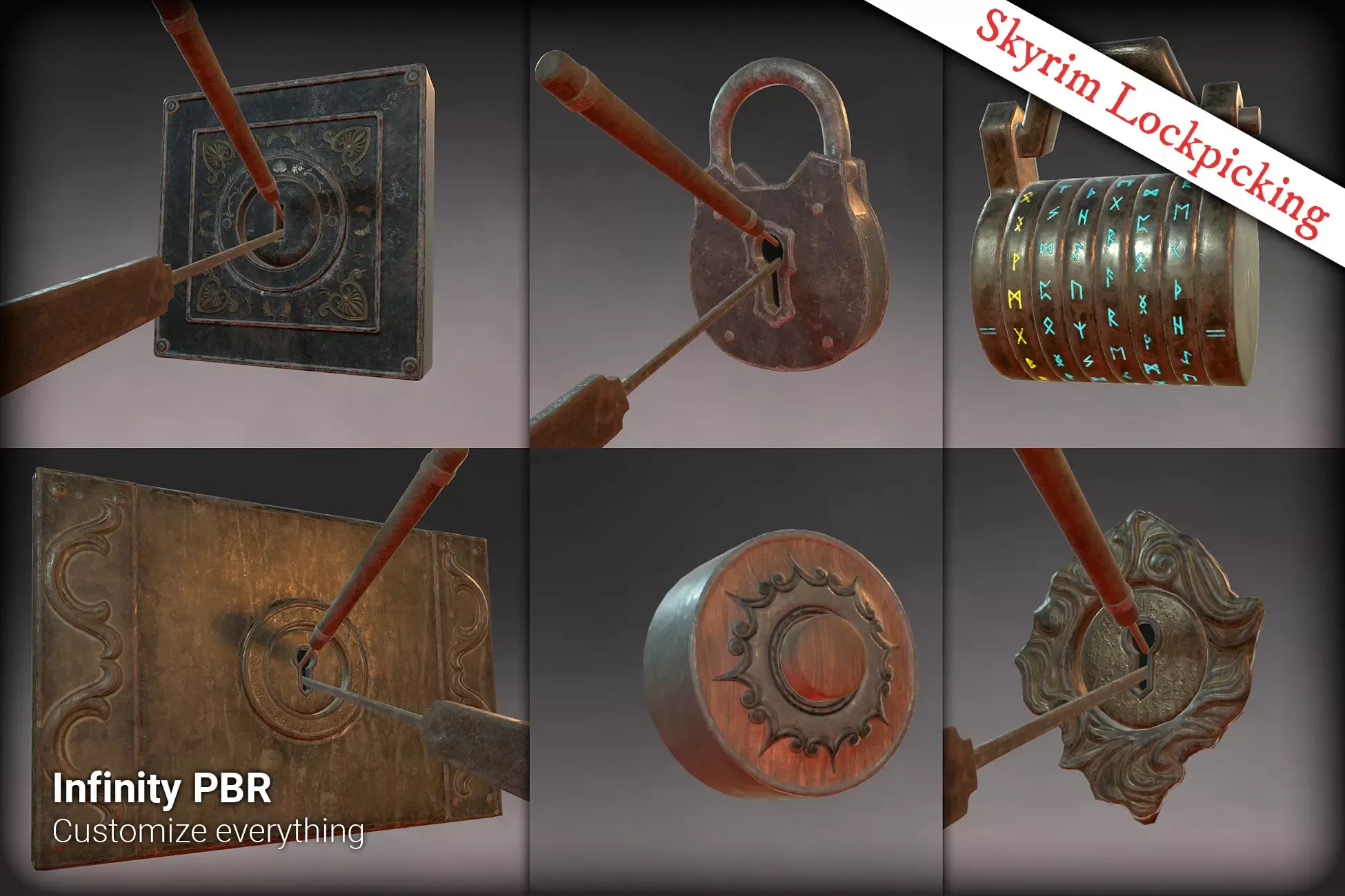 Lock-picking - Key locks, Padlocks, and Ciphers - Fantasy RPG