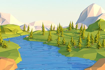 Lowpoly Style Mesh Generator