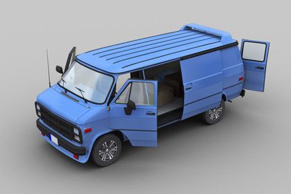 Lowpoly Van With Interior 5