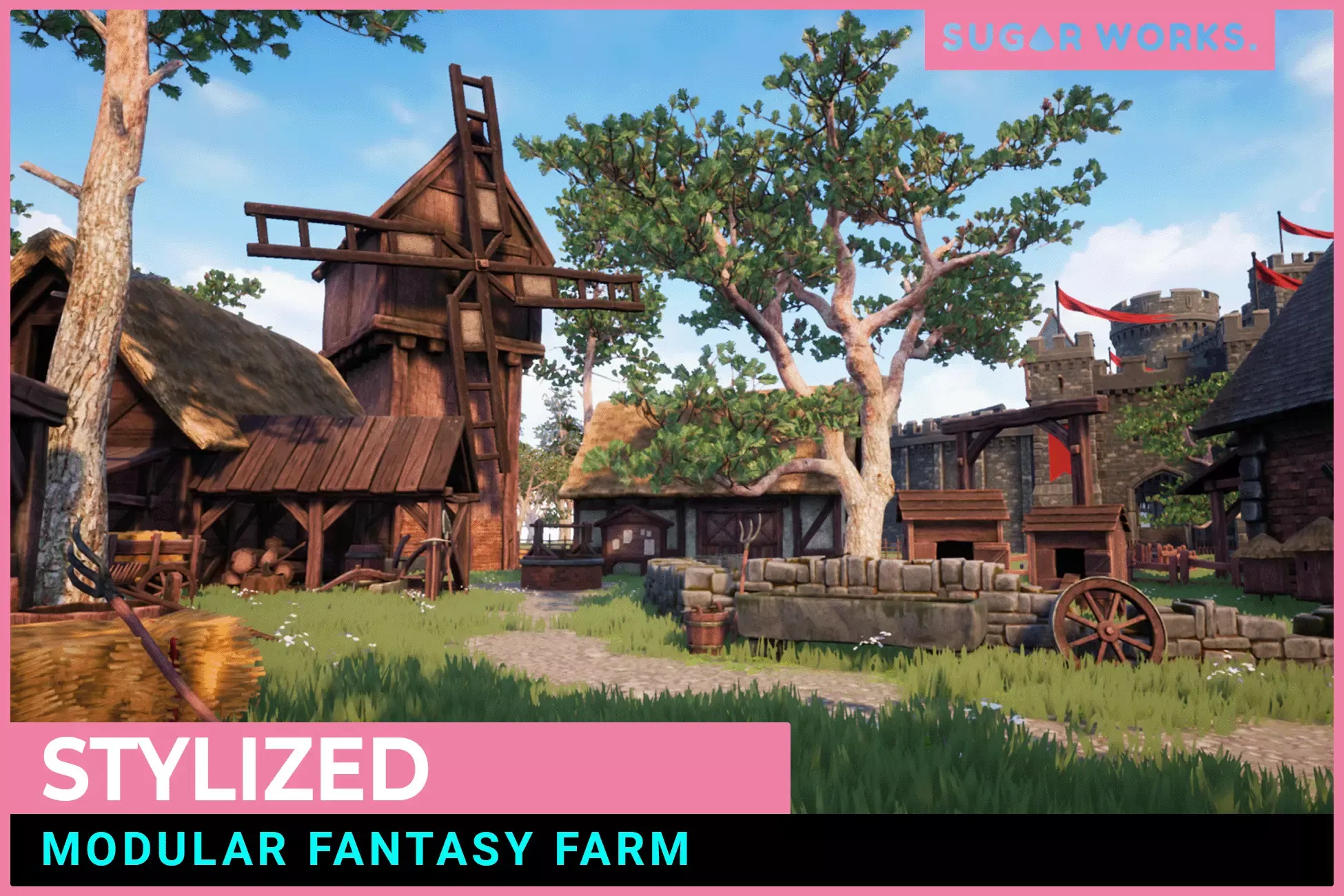 Medieval Modular Farm - Stylized Fantasy