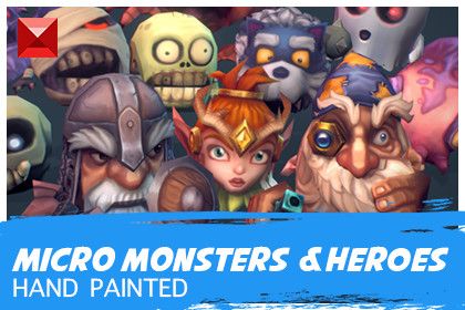 Micro Monster & Heroes Pack Low Poly
