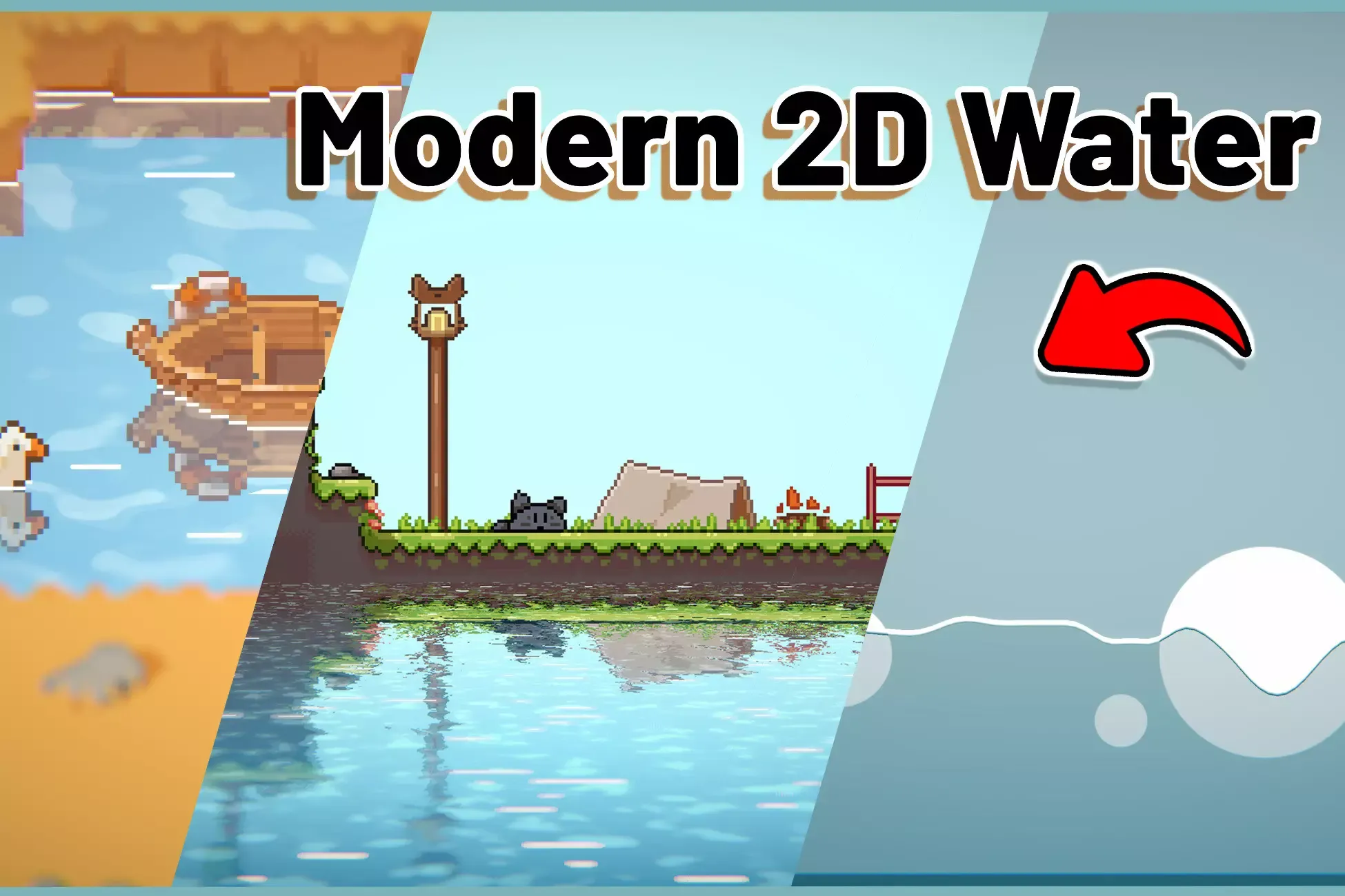 Modern 2D Water : 2/2.5D simulated URP water