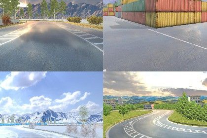 Racing Road Track Pack Modular Mobile Ready (4 Map)