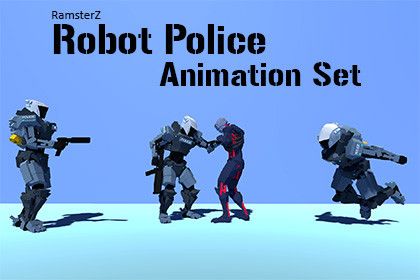 Robot Police Animation Set