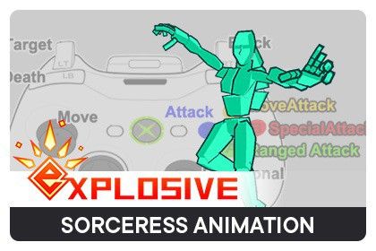 Sorceress Warrior Mecanim Animation Pack