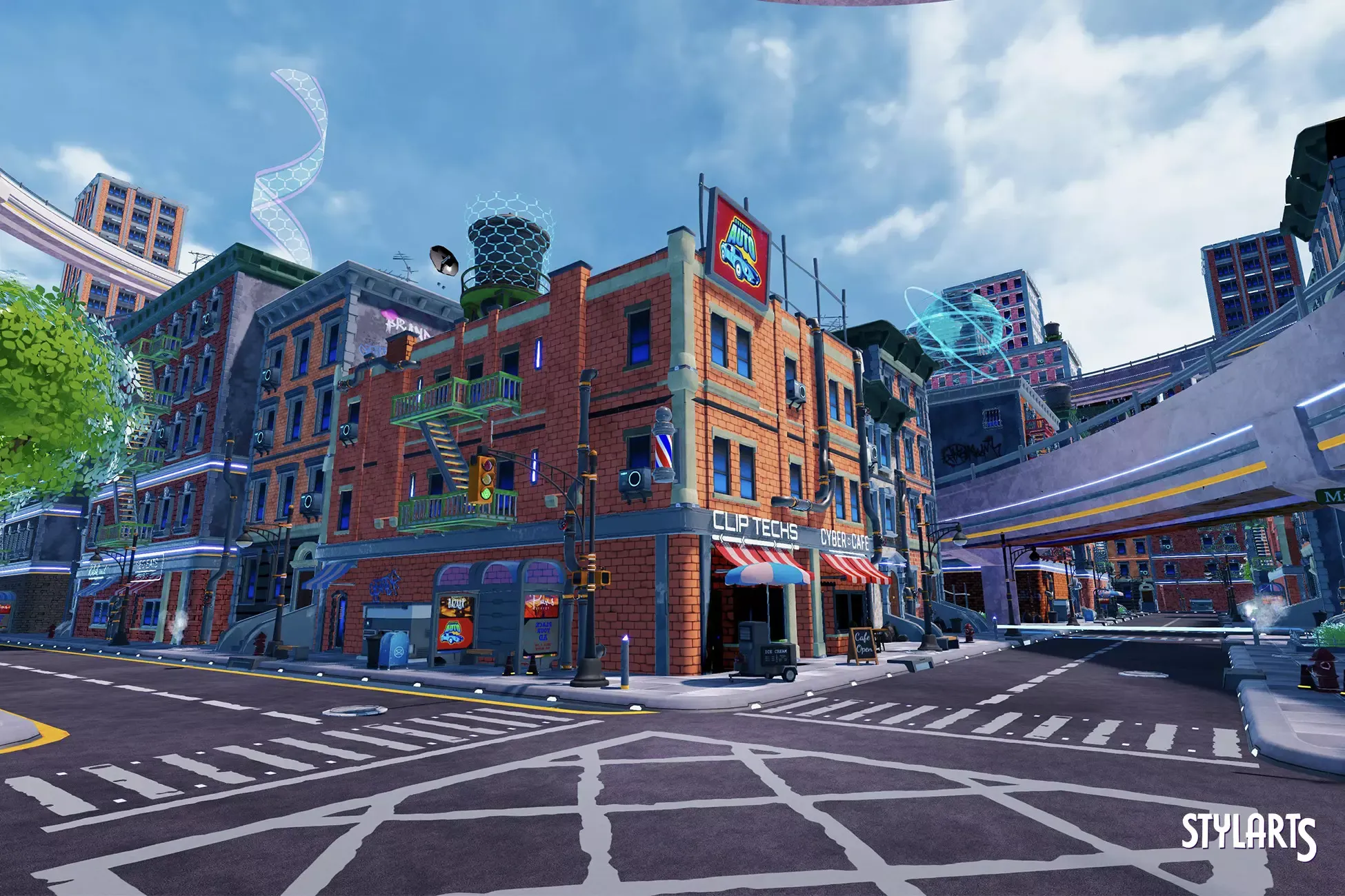 Stylized Sci-Fi Modern City