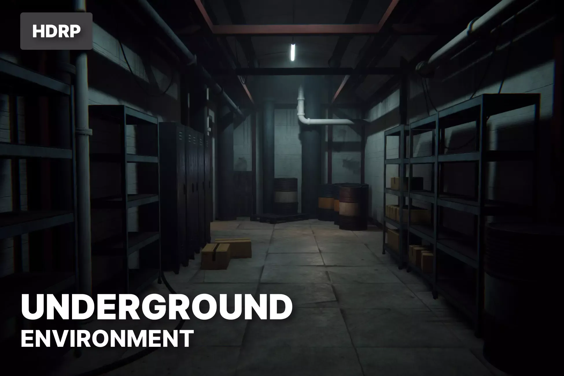 Underground - Modular Abandoned Basement & Bunker Environment HDRP